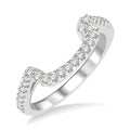 Curved Diamond Wedding Band