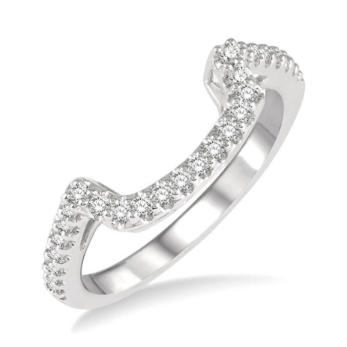 Curved Diamond Wedding Band
