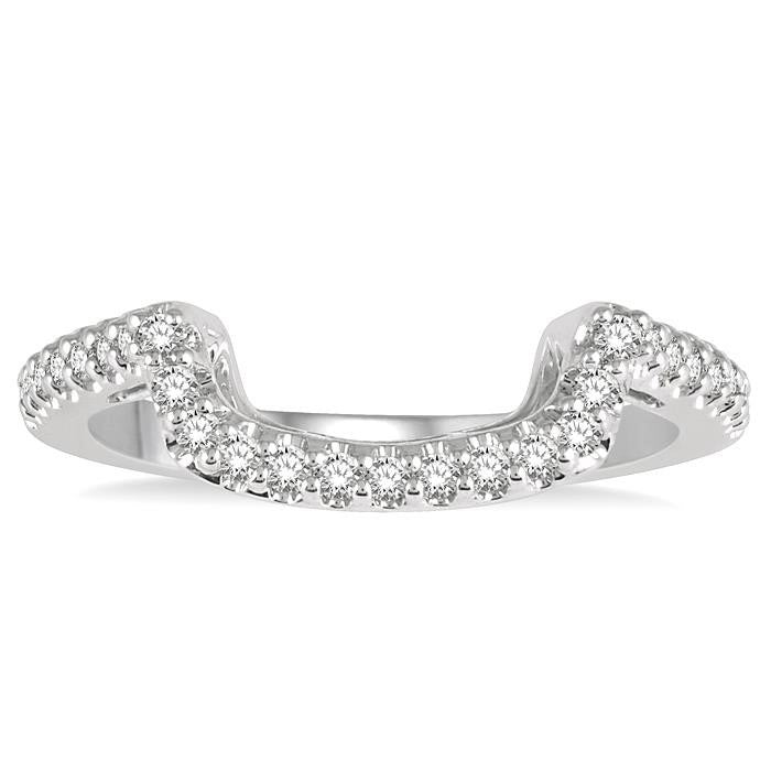 Curved Diamond Wedding Band