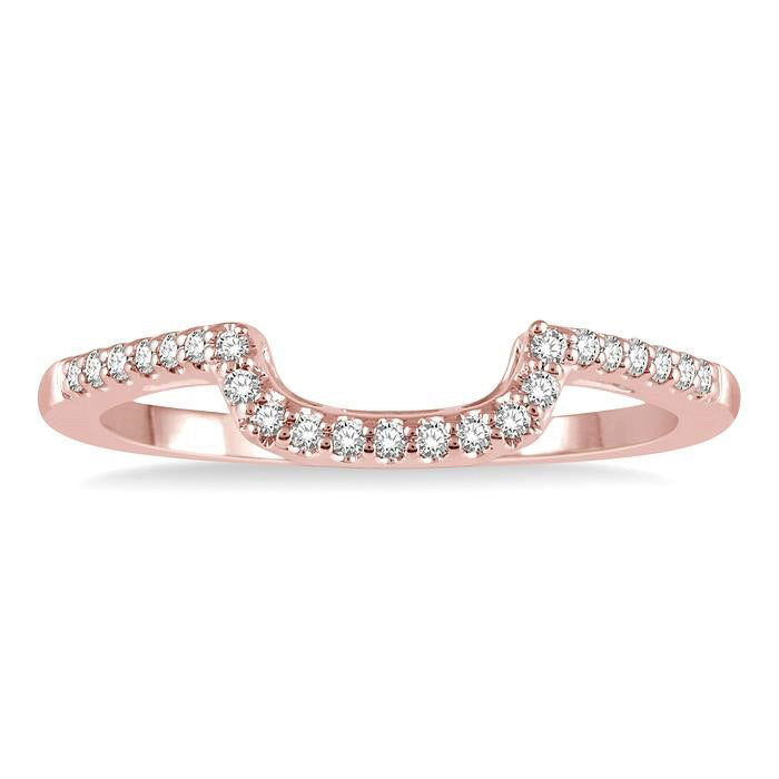 Curved Diamond Wedding Band