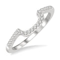 1/5 Ctw Round Cut Diamond Wedding Band in 14K White Gold