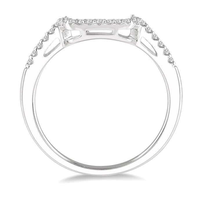 1/5 Ctw Round Cut Diamond Wedding Band in 14K White Gold