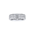 Diamond Double Row Channel Set Band