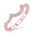 1/6 Ctw Round Cut Diamond Wedding Band in 14K Rose Gold