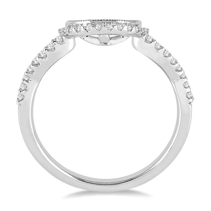 1/6 Ctw Round Cut Diamond Wedding Band in 14K White Gold