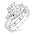 3/4 Ctw Diamond Shine Bright Wedding Set with 3/4 Ctw Round Cut Engagement Ring and 1/20 Ctw Wedding Band in 14K White Gold