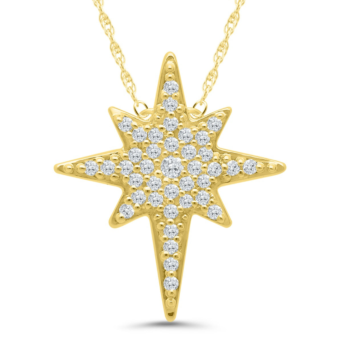 10k Yellow Gold Star Pendant