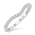 1/5 Ctw Round Diamond Wedding Band in 14K White Gold