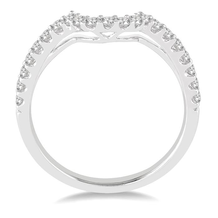 1/3 Ctw Round Cut Diamond Wedding band in 14K White Gold