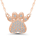 10k Rose Gold Paw Pendant