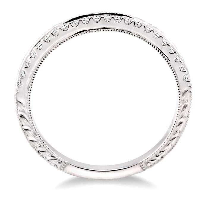 1/6 Ctw Round Cut Diamond Matching Wedding Band in 14K White Gold