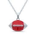 Scarlet and Grey Football Pendant