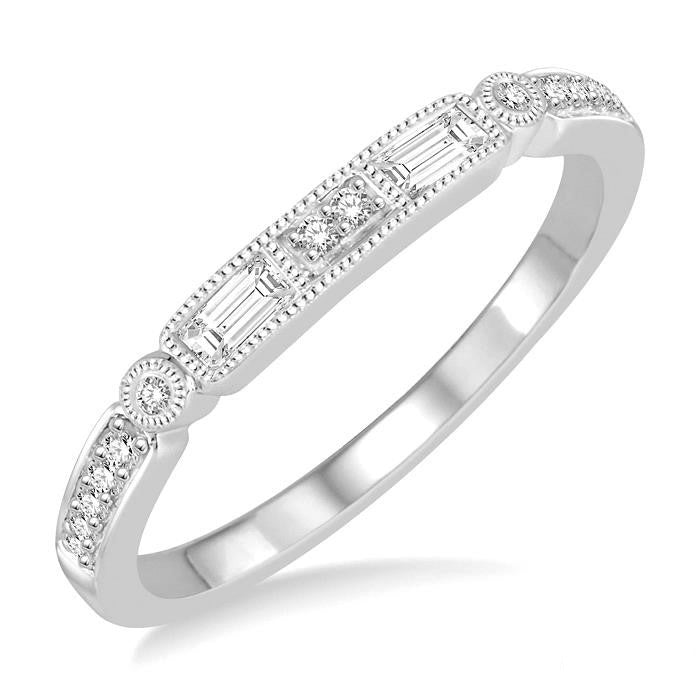 1/5 Ctw Diamond Wedding Band in 14K White Gold