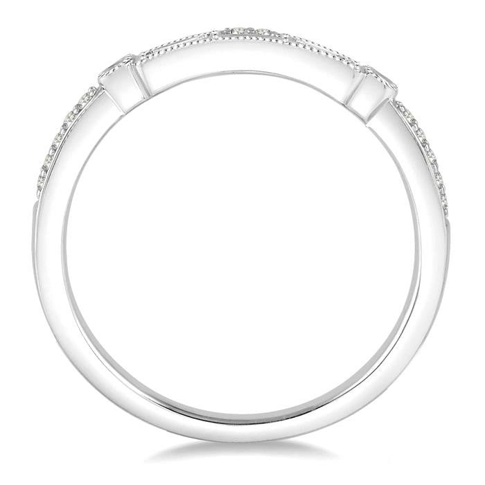 1/5 Ctw Diamond Wedding Band in 14K White Gold