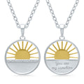Sunshine Love Sterling Silver Diamond Pendant