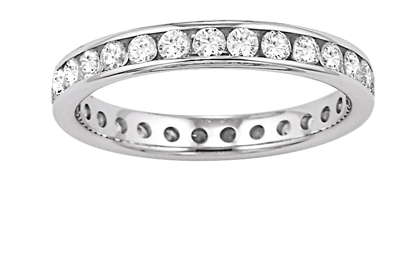 Diamond Channel Set Eternity Band