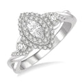 Marquise Shape Halo Diamond Engagement Ring