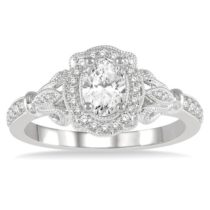 Oval Shape Diamond Engagement Ring