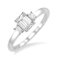 Emerald Shape Diamond Engagement Ring