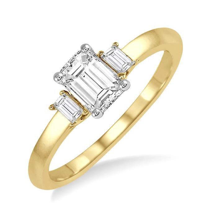Gilded Diamond Semi-Mount Ring