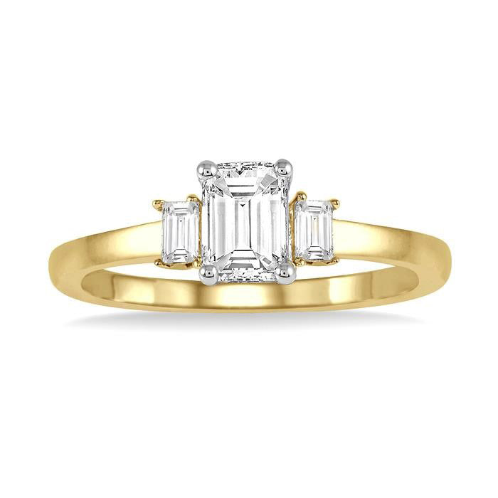 Gilded Diamond Semi-Mount Ring
