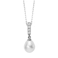 Silver and Pearl Diamond Necklace