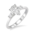 1/6 Ctw Baguette Diamond Semi-Mount Engagement Ring in 14K White Gold