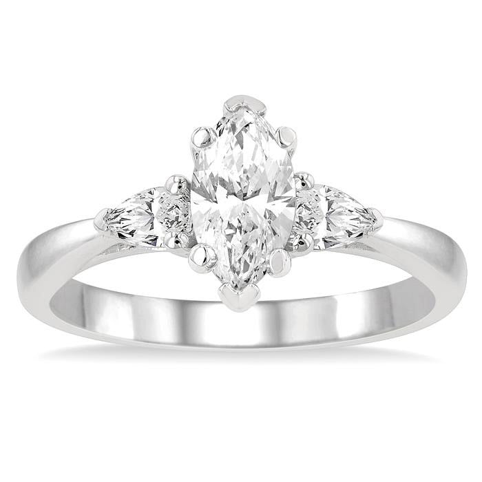 Marquise Shape Diamond Engagement Ring