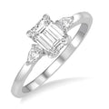 Emerald Shape Diamond Engagement Ring