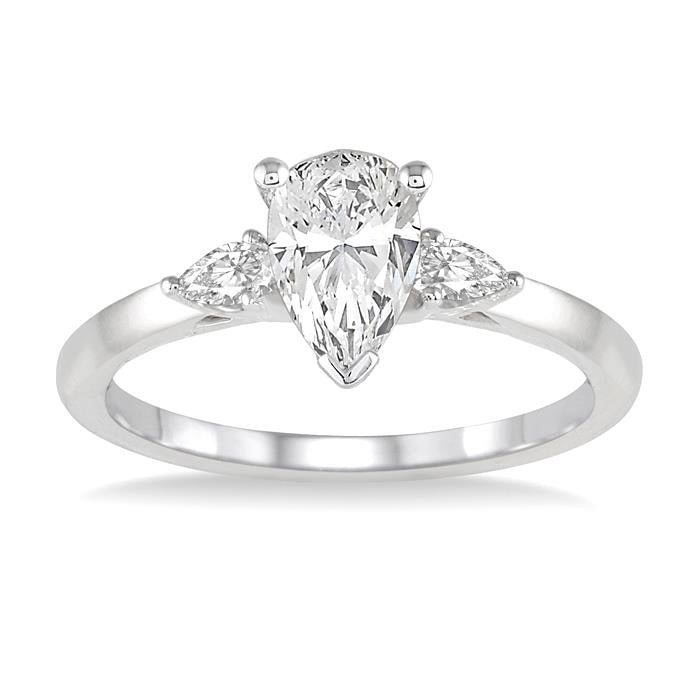 Pear Shape Diamond Engagement Ring