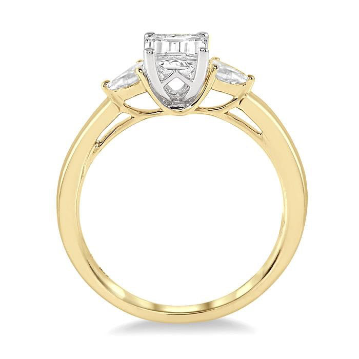 Emerald Shape Diamond Engagement Ring