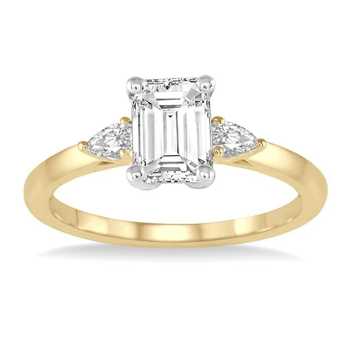 Laurel Emerald Diamond Semi-Mount Ring