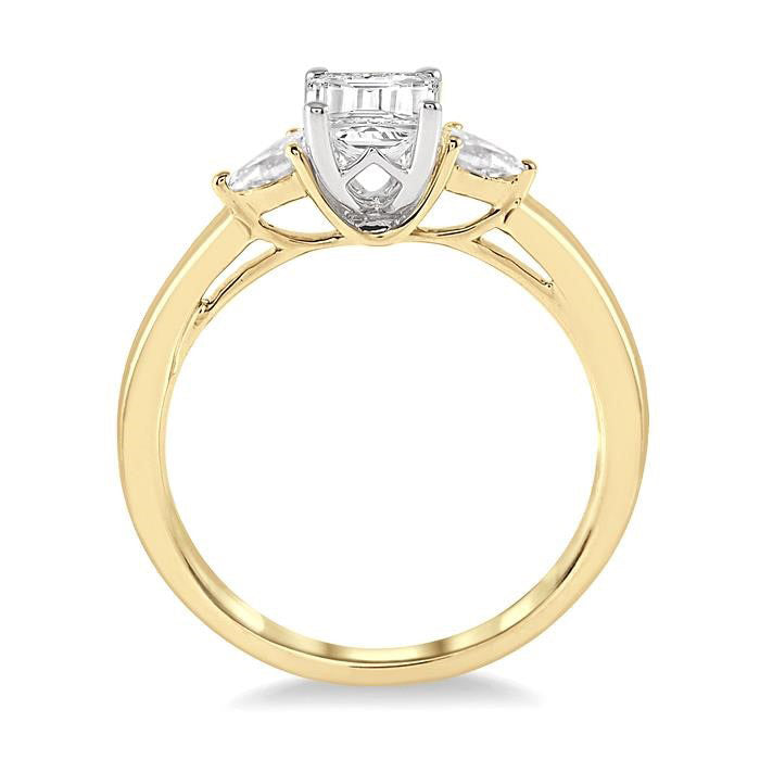 Laurel Emerald Diamond Semi-Mount Ring