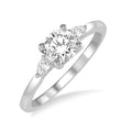 Round Shape Semi-Mount Diamond Engagement Ring