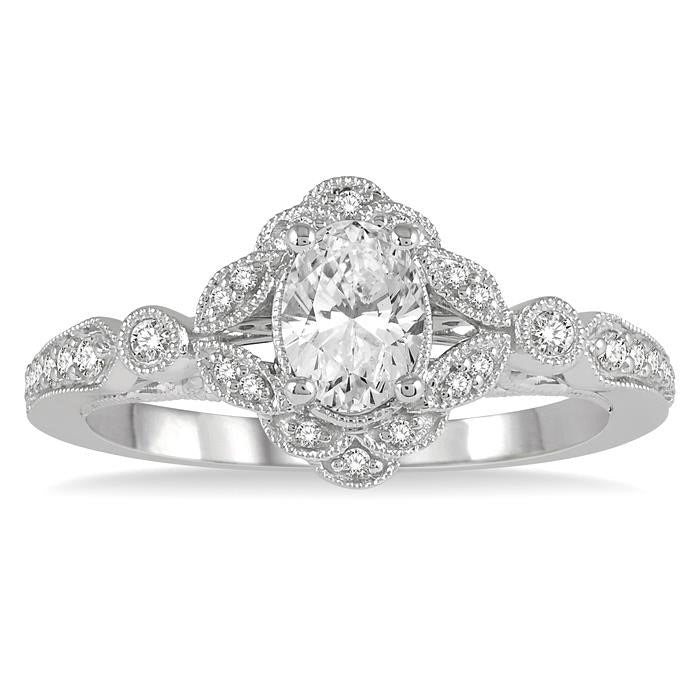 Oval Shape Diamond Engagement Ring
