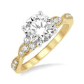Round Shape Semi-Mount Diamond Engagement Ring