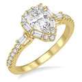 Moonstone Petal Diamond Semi-Mount Ring