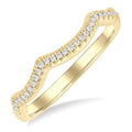 1/10 Ctw Triple Arch Round Cut Diamond Wedding Band in 14K Yellow Gold