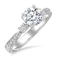 Round Shape Past Present & Future Diamond Engagement Ring