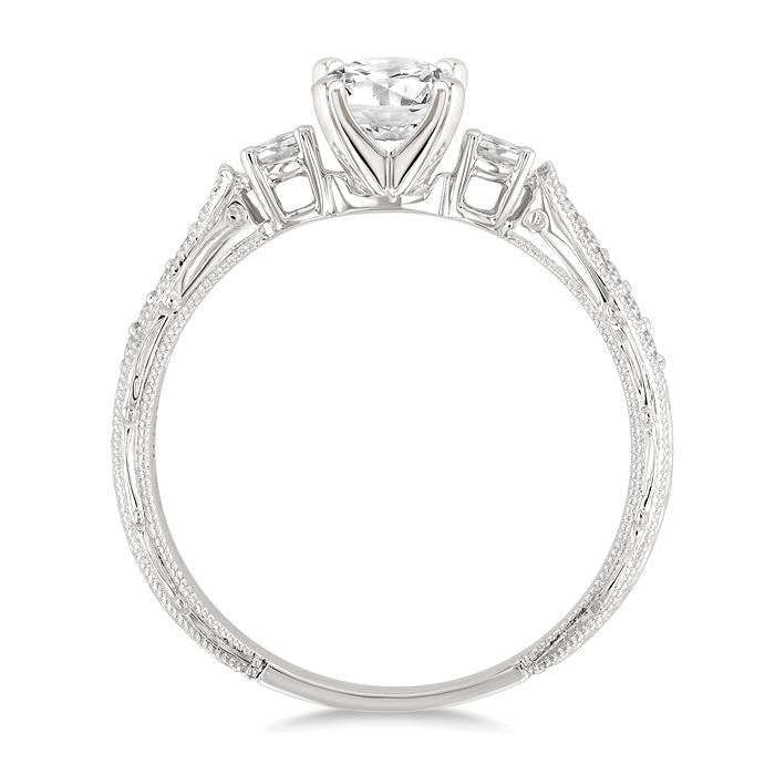 1/5 Ctw Diamond Semi-Mount Engagement Ring in 14K White Gold