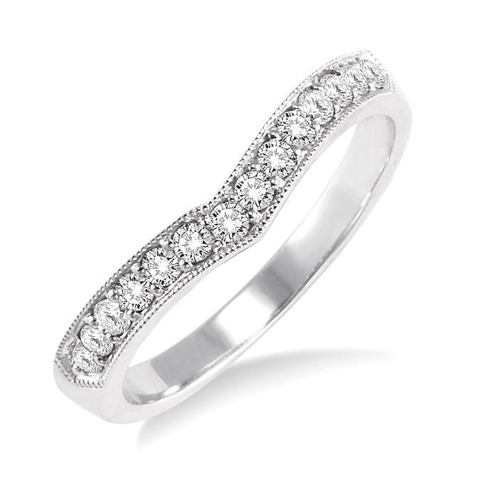 1/3 Ctw Diamond Matching Wedding Band in 14K White Gold