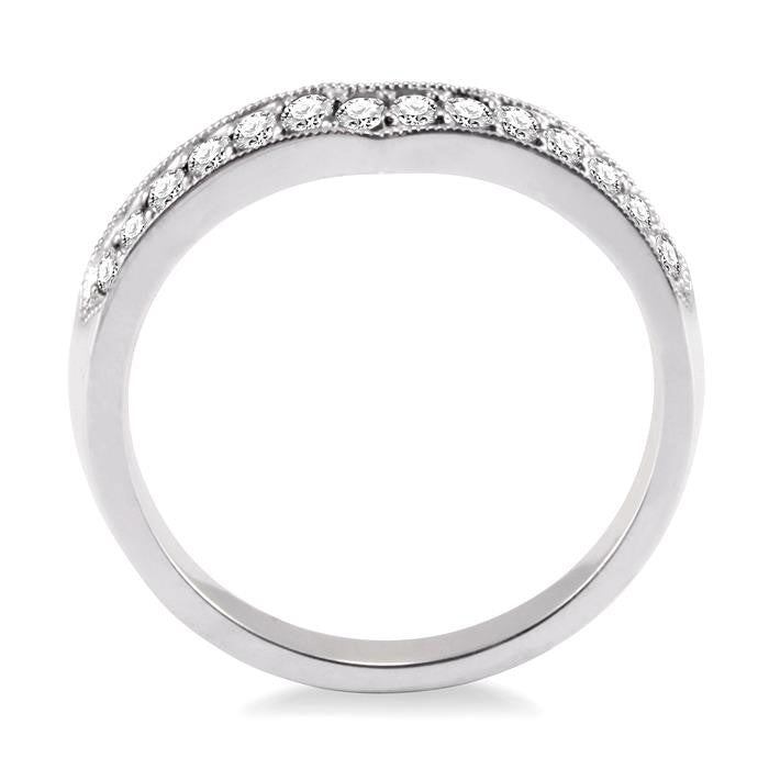 1/3 Ctw Diamond Matching Wedding Band in 14K White Gold