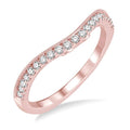 1/4 Ctw Round Cut Diamond Wedding Band in 14K Rose Gold
