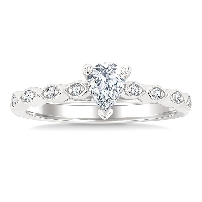 Pear Shape Diamond Engagement Ring
