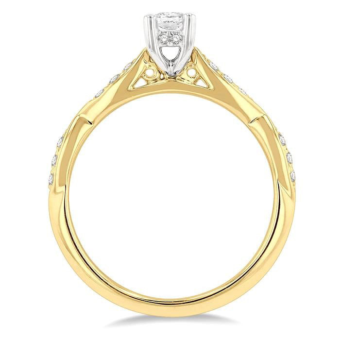 Oval Shape Semi-Mount Diamond Engagement Ring