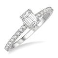 Emerald Shape Diamond Engagement Ring