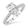 Oval Shape Semi-Mount Diamond Engagement Ring