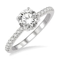Round Shape Semi-Mount Diamond Engagement Ring