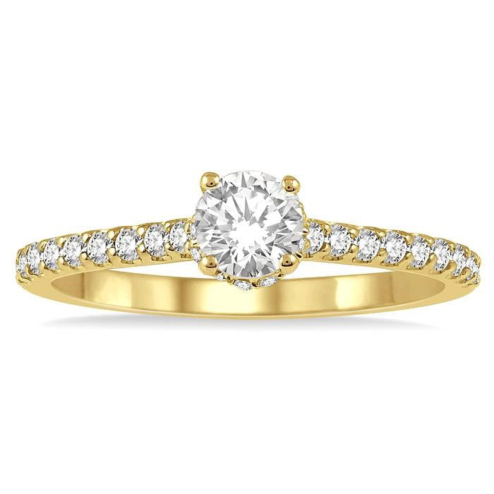 Flora Crown Diamond Semi-Mount Ring
