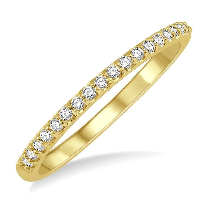 1/6 Ctw Round Cut Diamond Wedding Band in 14K Yellow Gold
